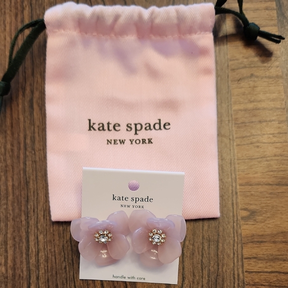 kate spade Jewelry - Kate SpadeSlice Of Stone Blush Flower Stud Earrings